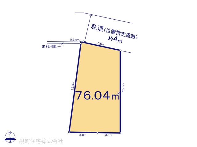 G00381911 埼玉県さいたま市浦和区瀬ヶ崎４丁目 土地 2450万円【区画図】