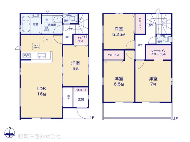 G00381993 千葉県柏市十余二 新築一戸建て 4190万円【間取図】