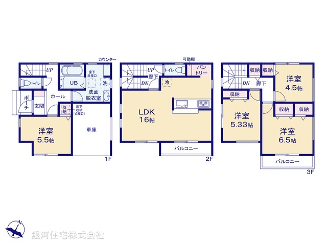 G00382034 埼玉県川口市戸塚東２丁目 新築一戸建て 4480万円【間取図】