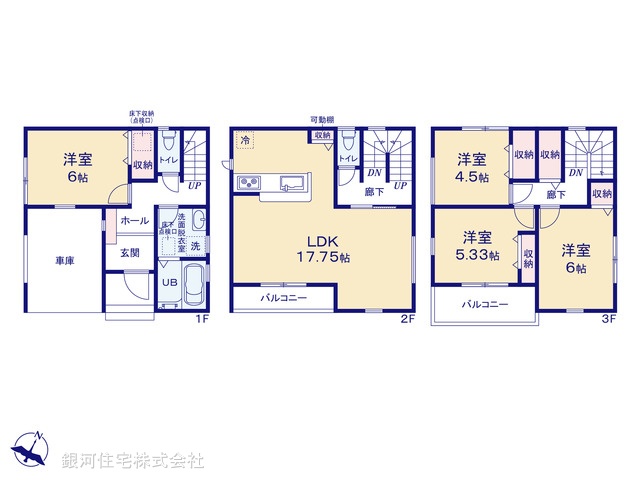 G00382035 埼玉県川口市戸塚東２丁目 新築一戸建て 4380万円【間取図】
