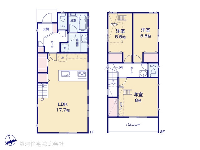G00382053 神奈川県綾瀬市寺尾南２丁目 新築一戸建て 3380万円【間取図】