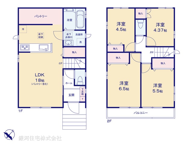 G00382114 千葉県八千代市勝田台６丁目 新築一戸建て 3390万円【間取図】