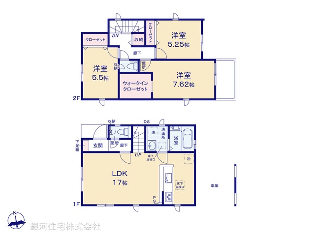 G00382162 東京都国立市青柳１丁目 新築一戸建て 5480万円【間取図】