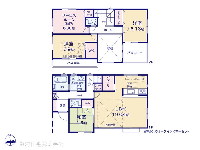 G00382187 埼玉県川口市南鳩ヶ谷５丁目 新築一戸建て 4480万円【間取図】