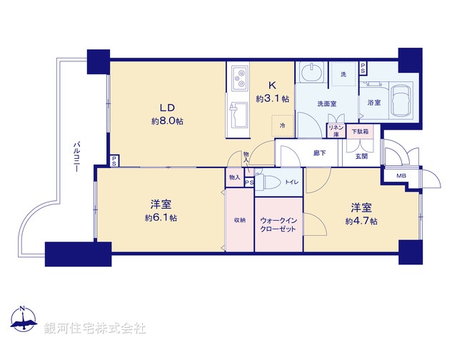 G00382189 東京都調布市布田２丁目 中古マンション 5480万円【間取図】