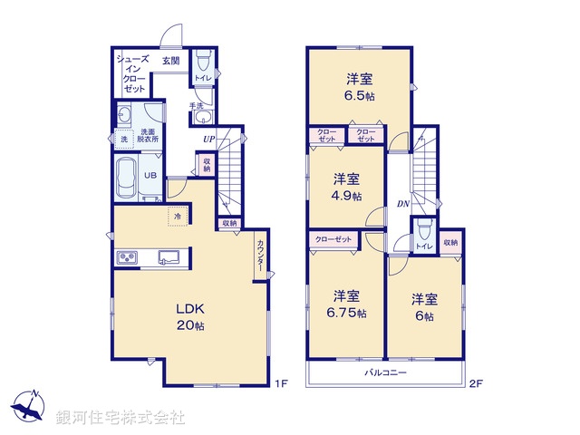 G00382338 神奈川県綾瀬市早川 新築一戸建て 3980万円【間取図】