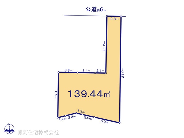 G00382436 埼玉県川口市大字峯 土地 1980万円【区画図】