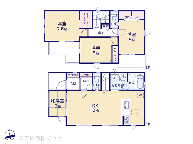 G00382441 埼玉県蕨市南町４丁目 新築一戸建て 5599万円【間取図】