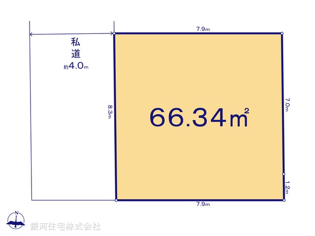 G00382545 神奈川県相模原市南区麻溝台７丁目 土地 780万円【区画図】