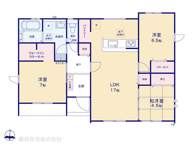 G00382593 埼玉県行田市矢場１丁目 新築一戸建て 2399万円【間取図】