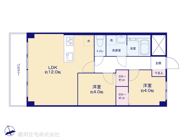 G00382640 東京都品川区東品川４丁目 中古マンション 5480万円【間取図】
