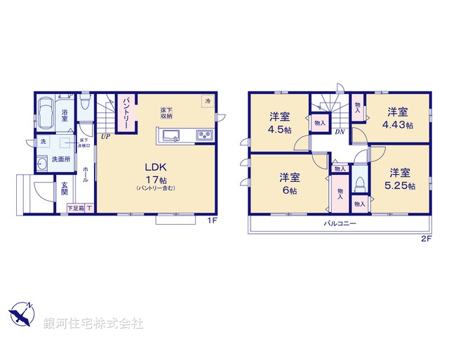 G00382650 東京都府中市四谷４丁目 新築一戸建て 4390万円【間取図】