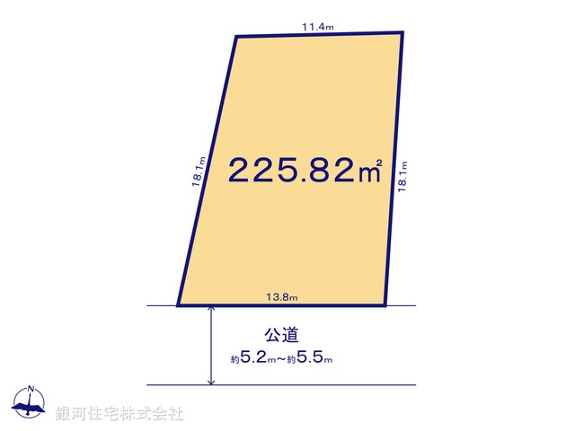 G00382705 東京都町田市南大谷 土地 3480万円【区画図】