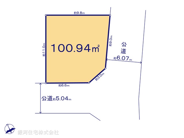 G00382708 東京都小平市花小金井２丁目 土地(建築条件付土地) 4485万円【区画図】