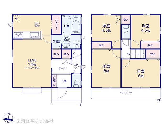 G00382974 東京都東久留米市南沢４丁目 新築一戸建て 5190万円【間取図】