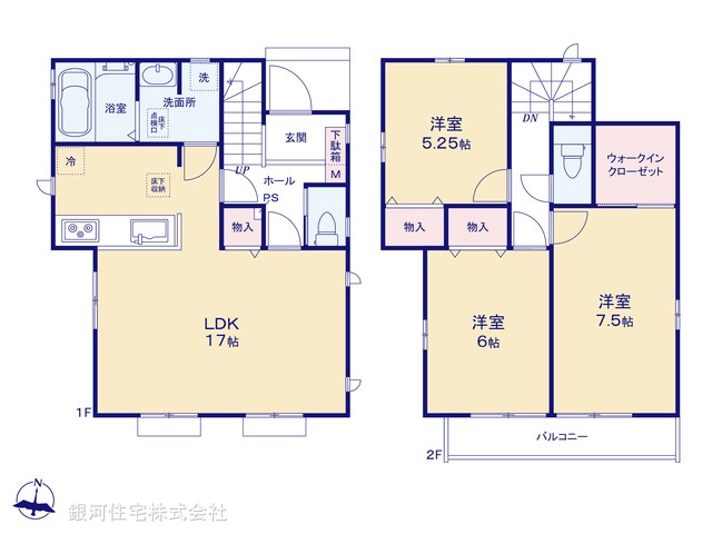 G00382977 東京都東久留米市南沢４丁目 新築一戸建て 4490万円【間取図】