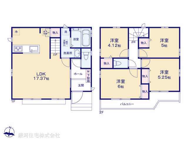 G00382981 東京都東久留米市南沢４丁目 新築一戸建て 5190万円【間取図】