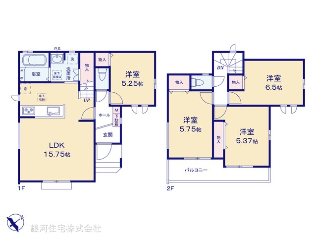 G00382998 埼玉県ふじみ野市西２丁目 新築一戸建て 3990万円【間取図】
