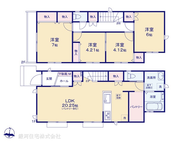 G00383049 東京都立川市幸町４丁目 新築一戸建て 5790万円【間取図】