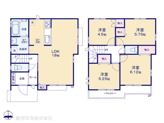 G00383061 東京都東久留米市幸町３丁目 新築一戸建て 4990万円【間取図】