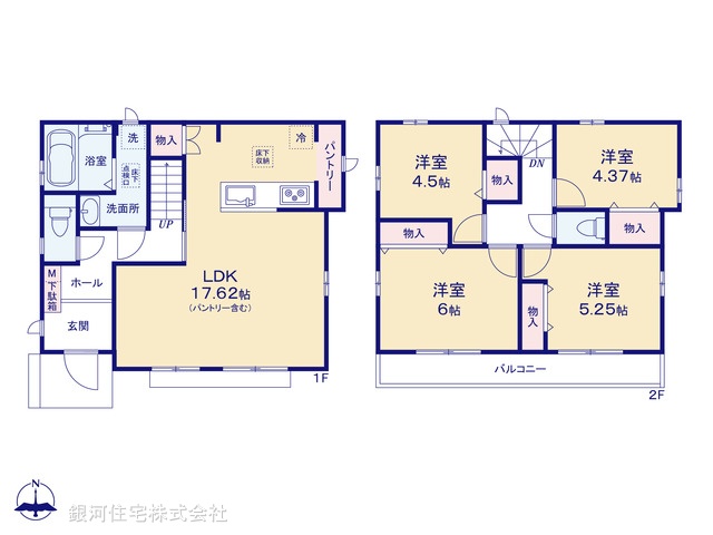 G00383063 東京都東久留米市幸町３丁目 新築一戸建て 4990万円【間取図】