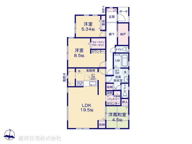 G00383067 千葉県野田市中野台 新築一戸建て 3380万円【間取図】