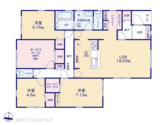 G00383069 千葉県野田市中野台 新築一戸建て 3580万円【間取図】