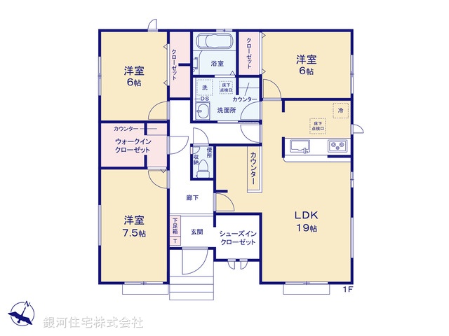 G00383080 埼玉県さいたま市西区大字西新井 新築一戸建て 3880万円【間取図】
