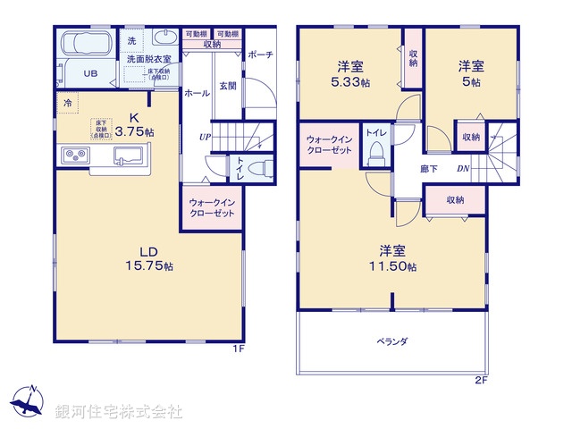 G00383110 埼玉県富士見市渡戸１丁目 新築一戸建て 3680万円【間取図】