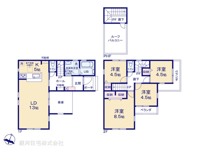 G00383112 埼玉県富士見市渡戸１丁目 新築一戸建て 3780万円【間取図】