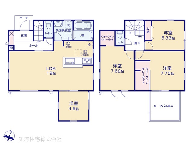 G00383119 埼玉県富士見市渡戸１丁目 新築一戸建て 3880万円【間取図】
