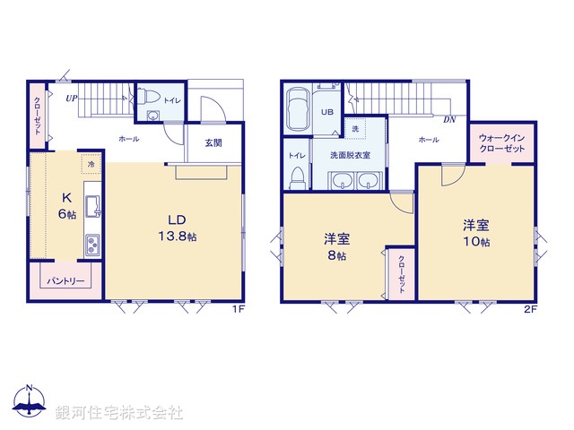 G00383155 東京都福生市大字福生 新築一戸建て 5700万円【間取図】