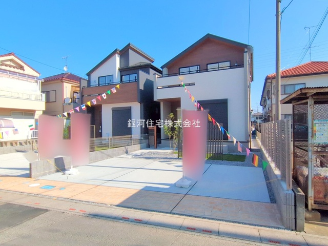 G00383261 埼玉県北本市西高尾２丁目 新築一戸建て 3898万円 土地面積146.63m² (約44.35坪) 建物面積105.82m² (約32.01坪) 間取り４ＬＤＫ 築年月2025年09月(築１年以内)【外観2】