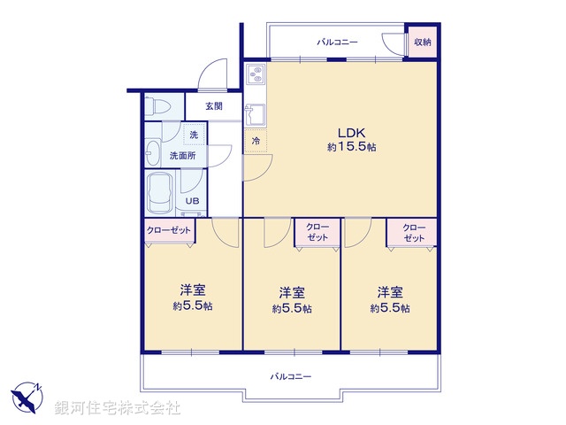 G00383326 埼玉県富士見市西みずほ台３丁目 中古マンション 1680万円【間取図】