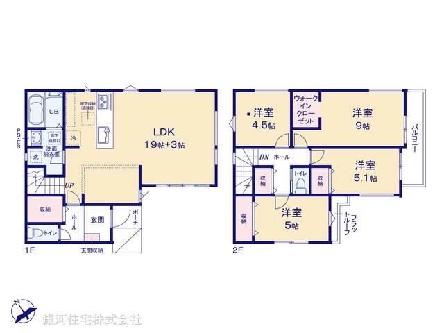 G00383367 千葉県習志野市鷺沼３丁目 新築一戸建て 4688万円【間取図】