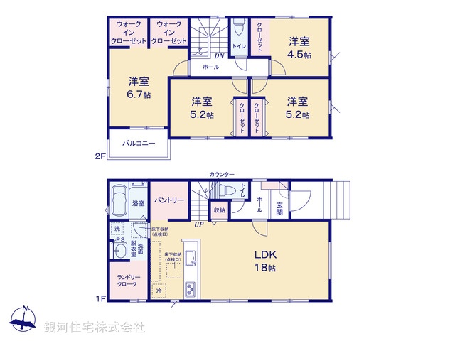 G00383387 埼玉県所沢市小手指南２丁目 新築一戸建て 4099万円【間取図】