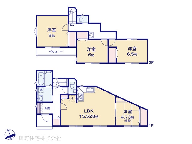 G00383395 千葉県柏市花野井 新築一戸建て 3590万円【間取図】