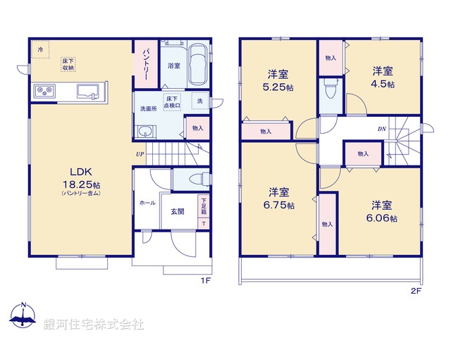 G00383415 千葉県千葉市中央区蘇我５丁目 新築一戸建て 5090万円【間取図】