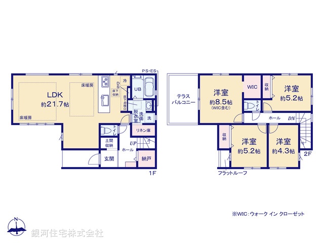 G00383417 千葉県松戸市上本郷 新築一戸建て 5799万円【間取図】