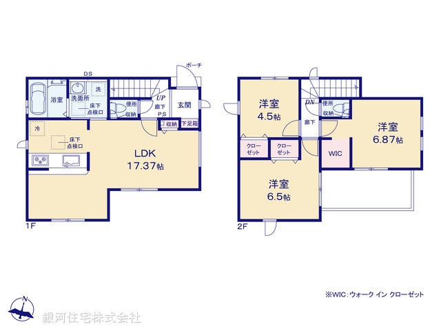 G00383429 東京都東久留米市氷川台２丁目 新築一戸建て 5399万円【間取図】