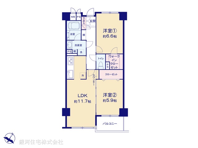 G00383526 東京都北区田端３丁目 中古マンション 6699万円【間取図】