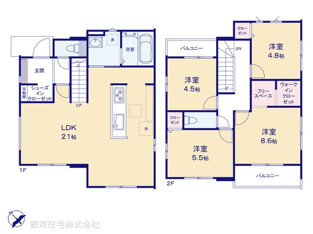 G00383578 千葉県野田市宮崎 新築一戸建て 3348万円【間取図】