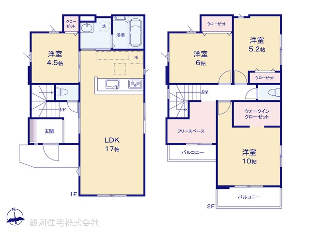 G00383606 千葉県我孫子市若松 新築一戸建て 3998万円【間取図】