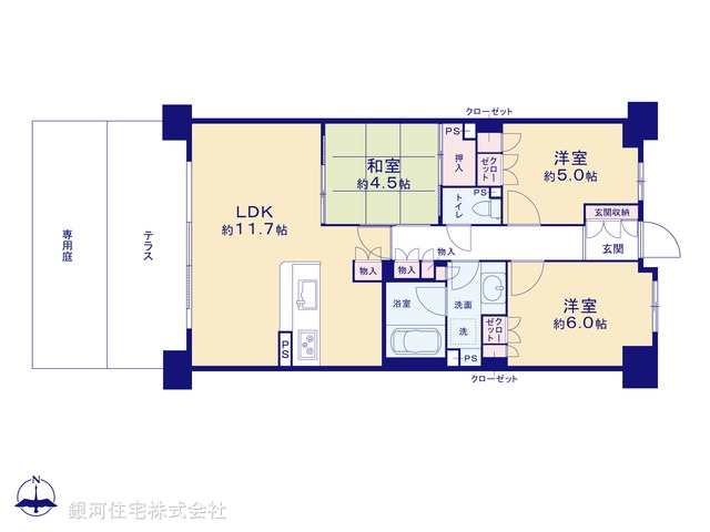 G00383612 埼玉県戸田市喜沢南１丁目 中古マンション 3798万円【間取図】