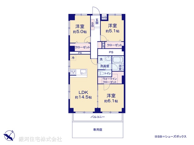 G00383630 埼玉県和光市白子３丁目 中古マンション 2388万円【間取図】