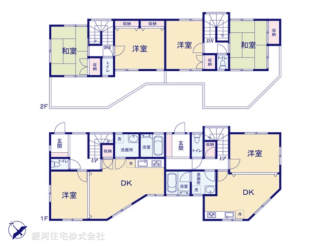 G00383734 神奈川県横浜市青葉区荏子田２丁目 中古一戸建て 6980万円 土地面積245.00m² (約74.11坪) 建物面積146.95m² (約44.45坪) 間取り６ＳＬＤＫ 築年月1993年06月(築32年)【間取図】