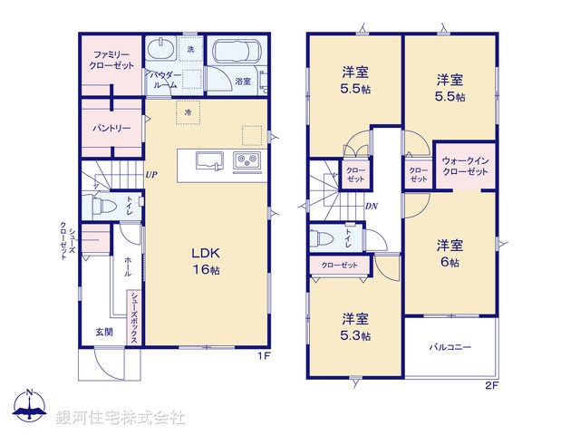 G00383761 神奈川県厚木市山際 新築一戸建て 3180万円【間取図】