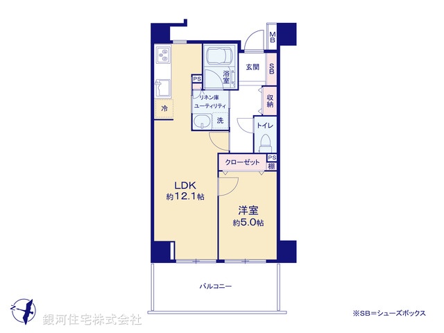 G00383774 東京都世田谷区千歳台４丁目 中古マンション 4380万円【間取図】