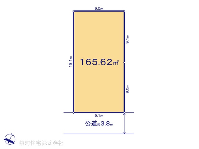 G00383802 神奈川県大和市南林間３丁目 土地 5980万円【区画図】