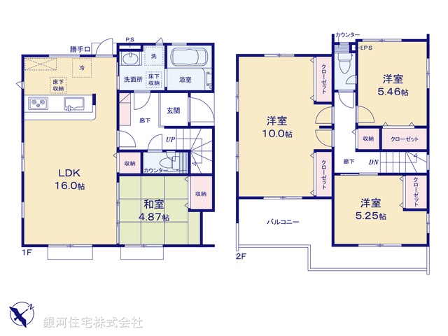 G00383823 埼玉県上尾市原市北１丁目 新築一戸建て 4498万円【間取図】